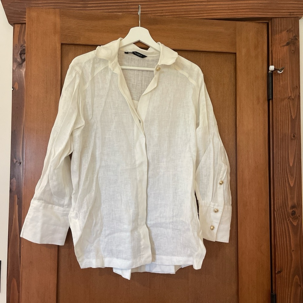 ZARA NWOT oversized blouse / shirt - XS - White